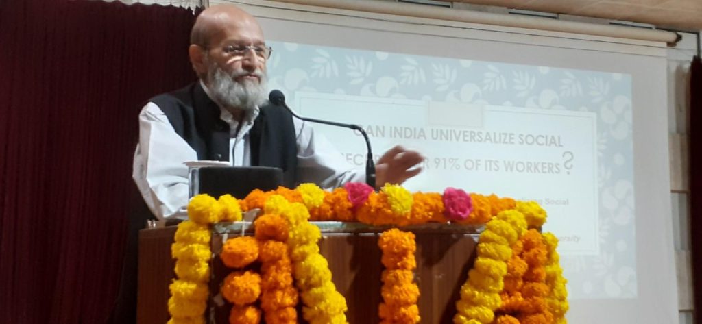 Prof. Santosh Mehrotra at 7th Foundation Day Lecture at Centre for Economic and Social Studies