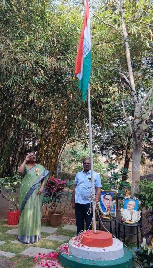 77th Republic Day Celebrations: National Flag Unfurled by Prof. E. Revathi, Director, CESS