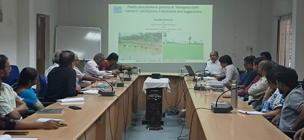 Faculty Seminar at Centre for Economic and Social Studies, Hyderabad
