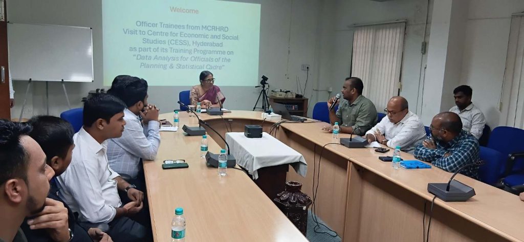OFFICERS FROM MCRHRC VISIT TO CESS, HYDERABAD